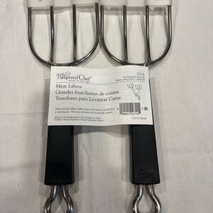Pampered Chef Meat Lifters with Black Handles